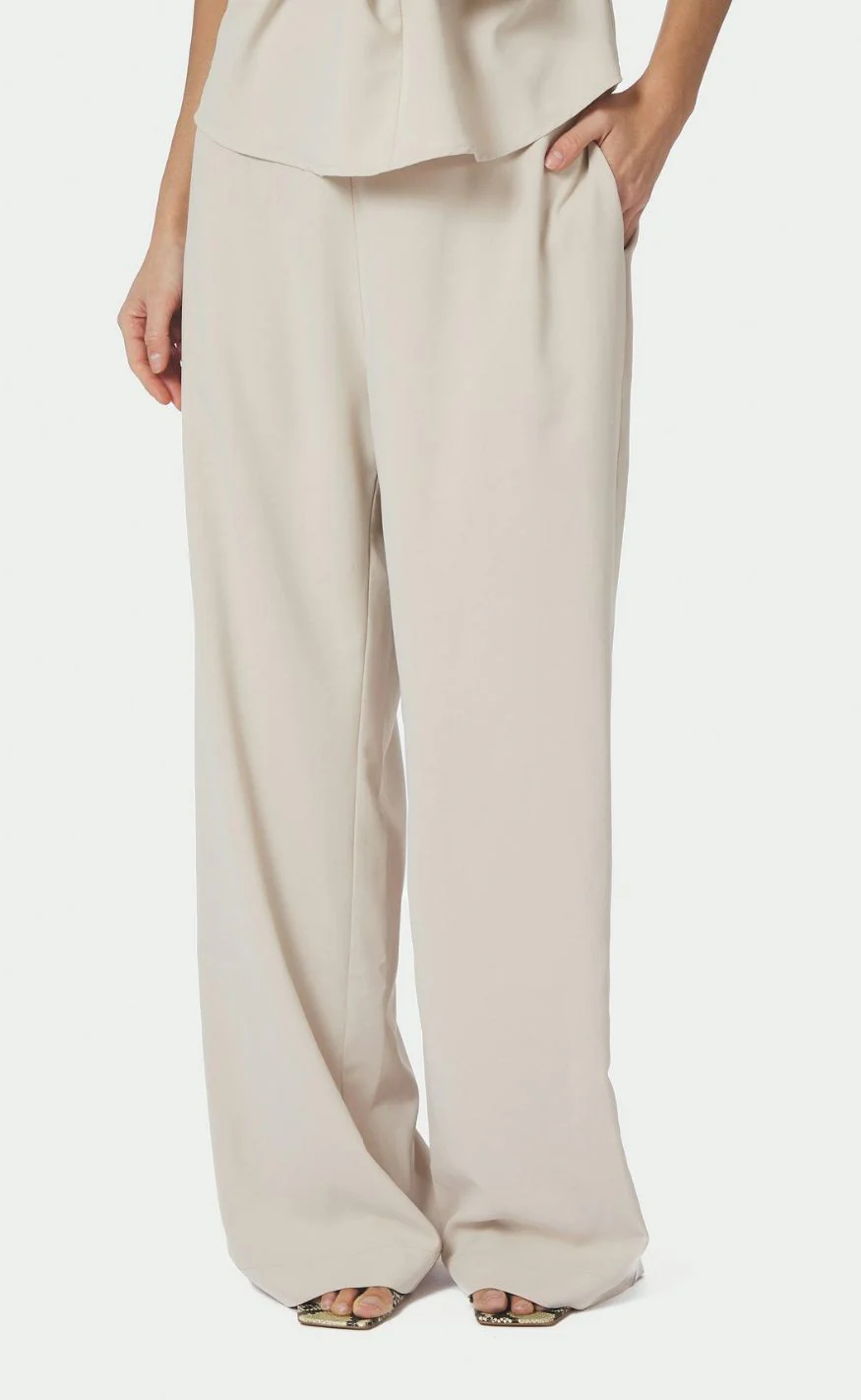 Neo Noir Bukser - Lunet Crepe - Ivory