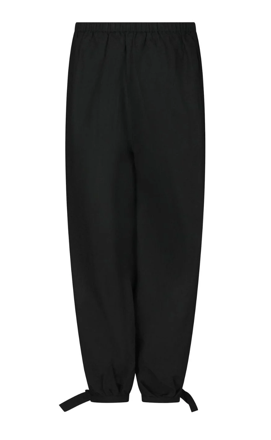 Neo Noir Bukser - Roxane Balloon Linen - Black - Image 4