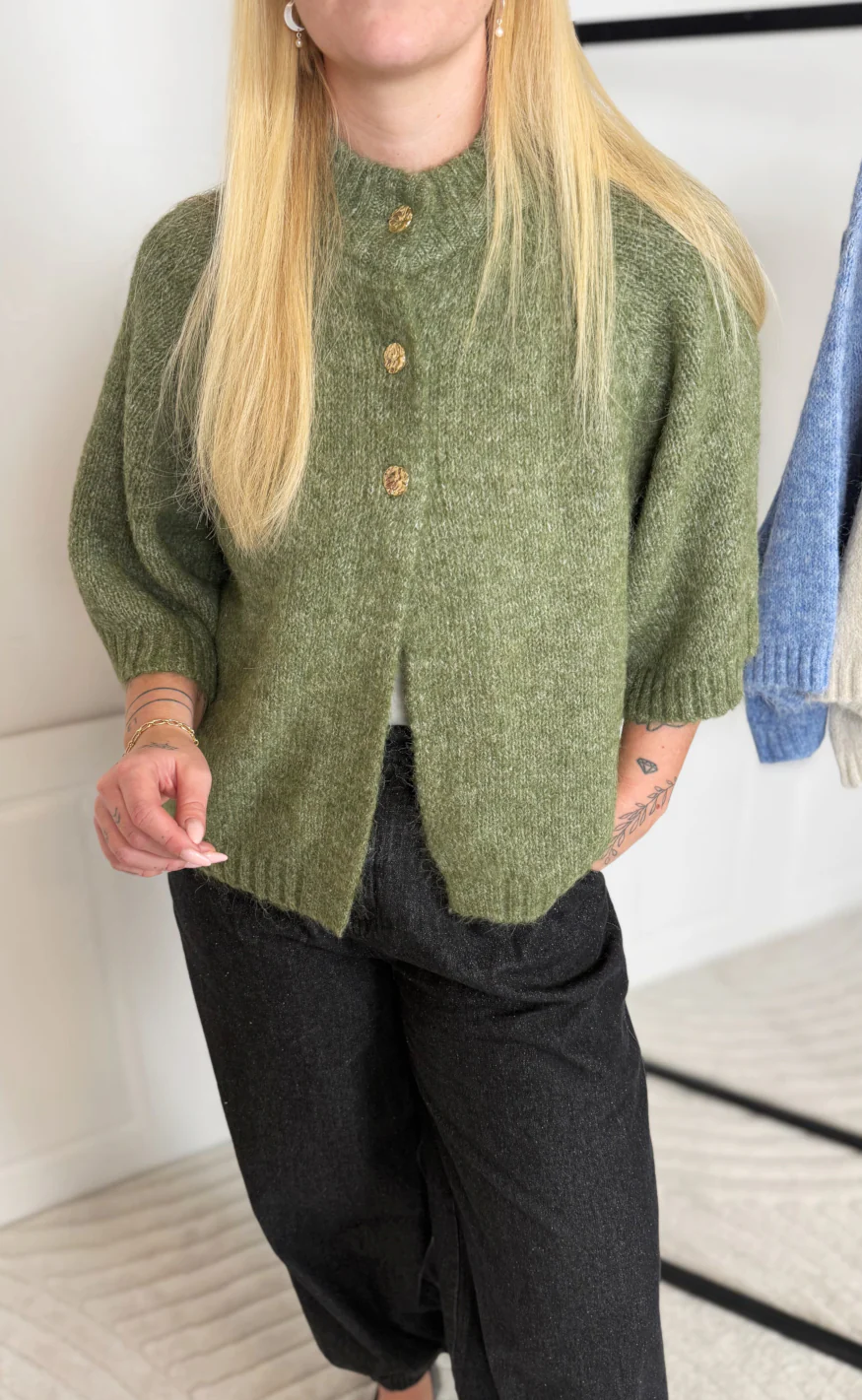 Neo Noir Cardigan - Benuta - Dusty Green - Image 3