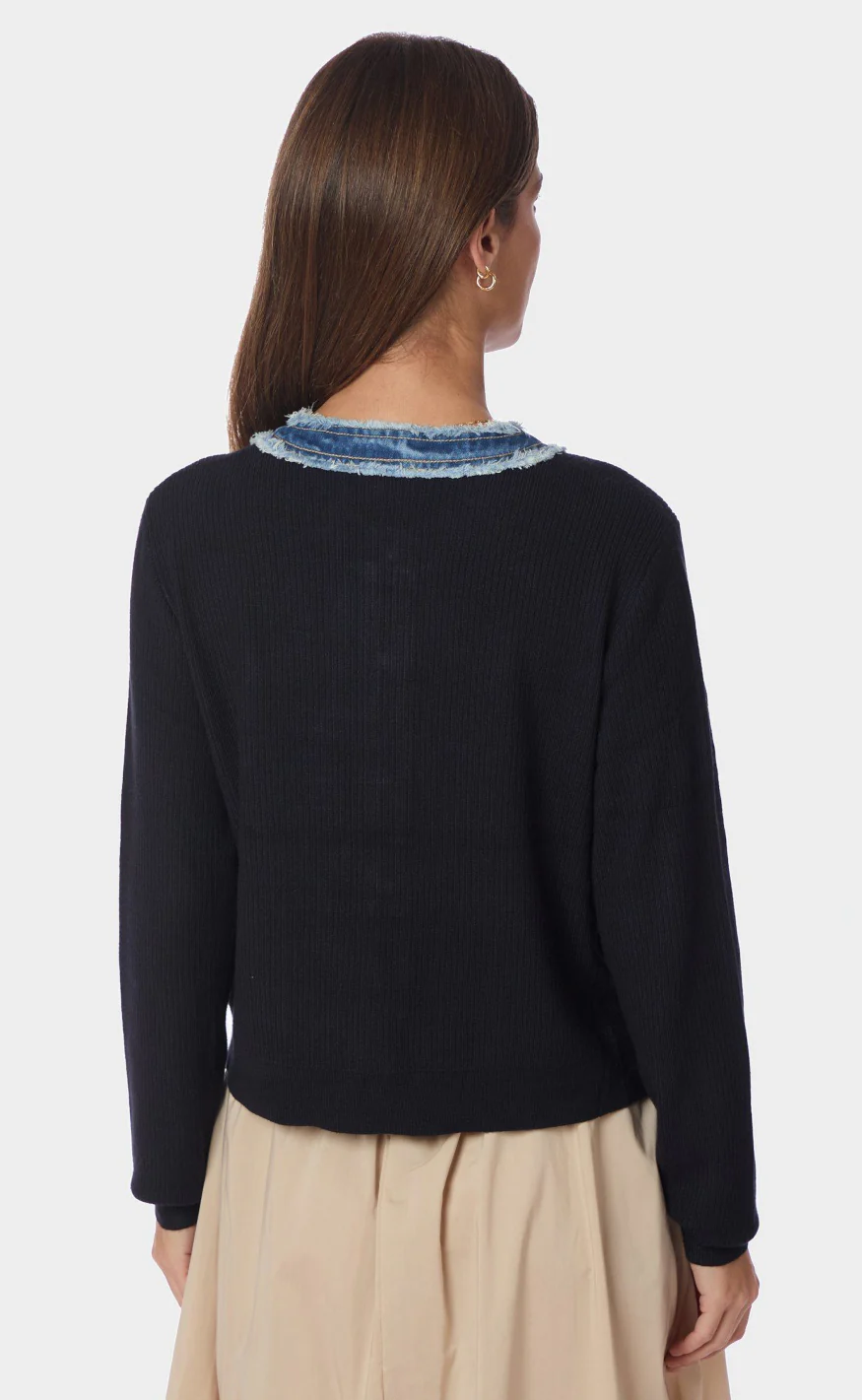 Neo Noir Cardigan - Zelma Denim - Navy - Image 4