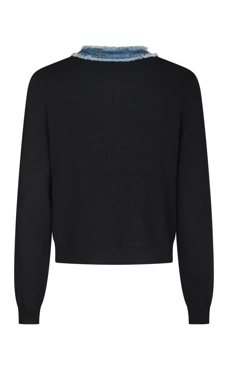 Neo Noir Cardigan - Zelma Denim - Navy - Image 5