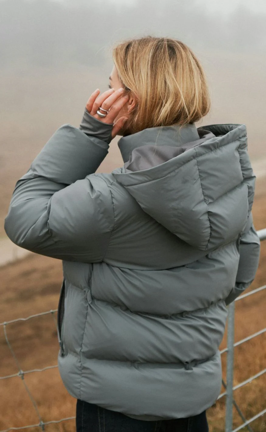 Neo Noir Jakke - Fox Puffer - Grey - Image 6