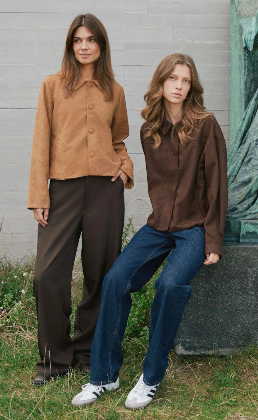 Neo Noir Jakke - Nilo Faux Suede - Cognac - Image 4