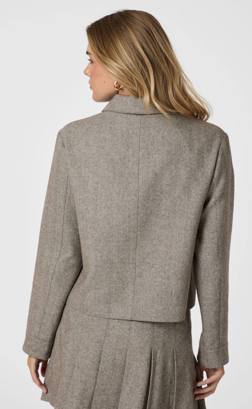 Neo Noir Jakke - Romana Herringbone - Dusty Brown - Image 6