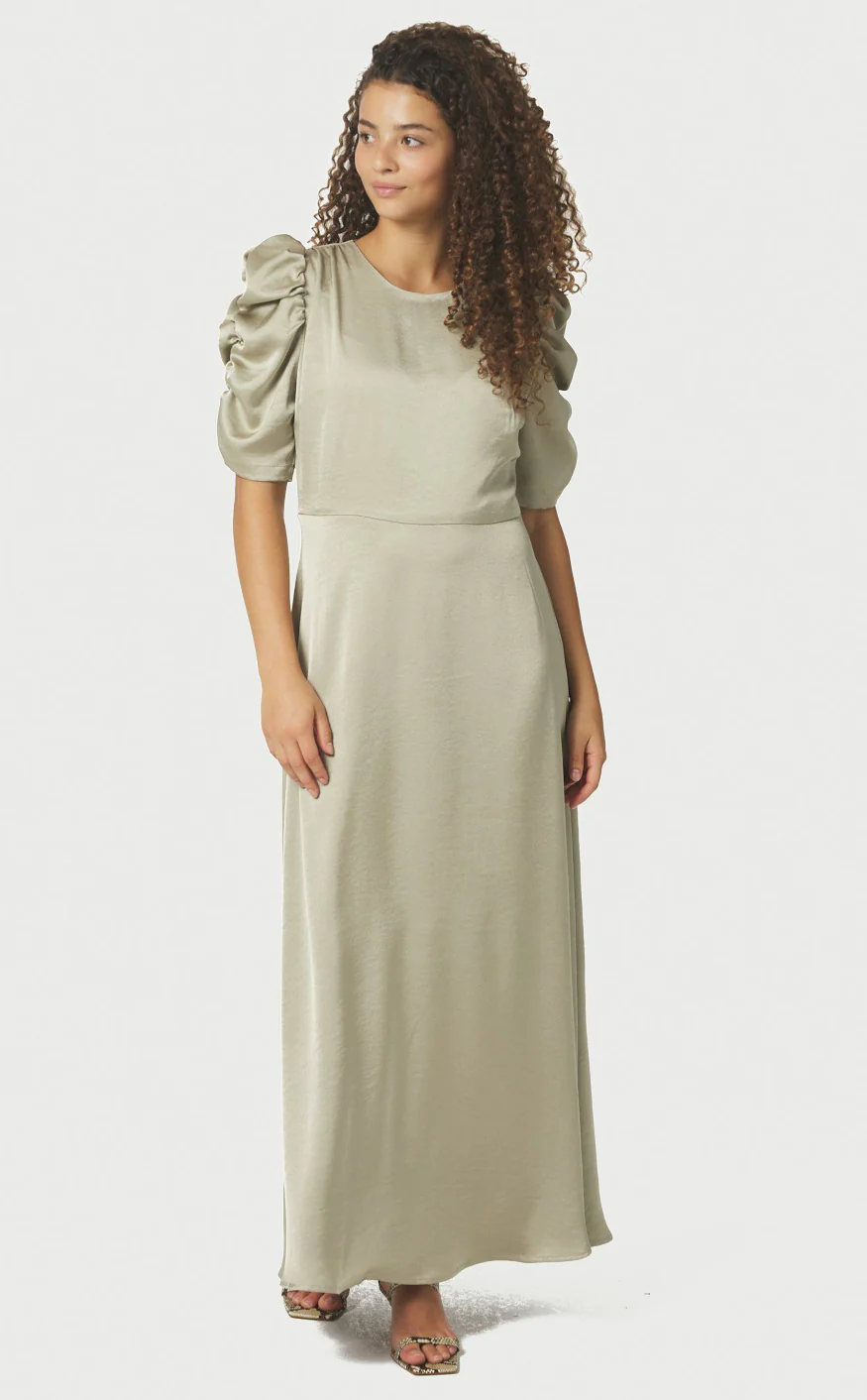 Neo Noir Kjole - Benuti Solid - Light Green - Image 6