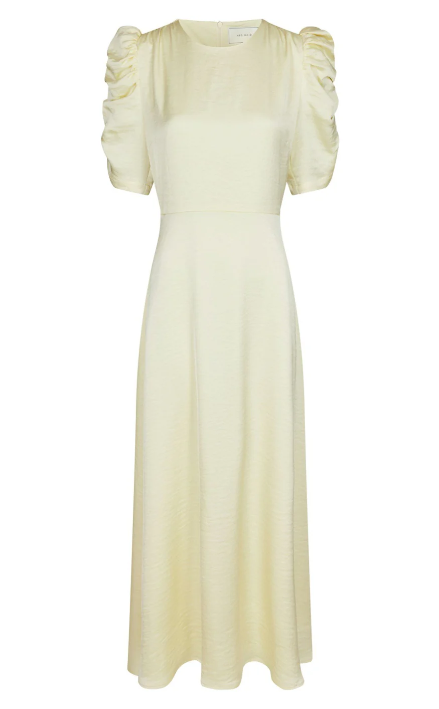 Neo Noir Kjole - Benuti Solid - Light Yellow - Image 2