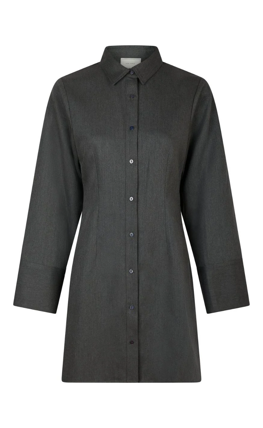 Neo Noir Kjole - Cajsa Solid - Dark Grey - Image 2