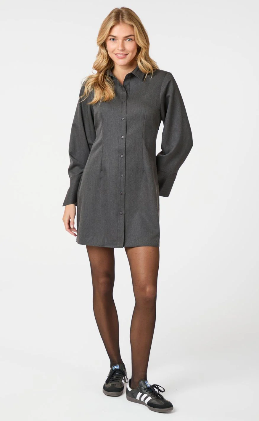 Neo Noir Kjole - Cajsa Solid - Dark Grey - Image 4