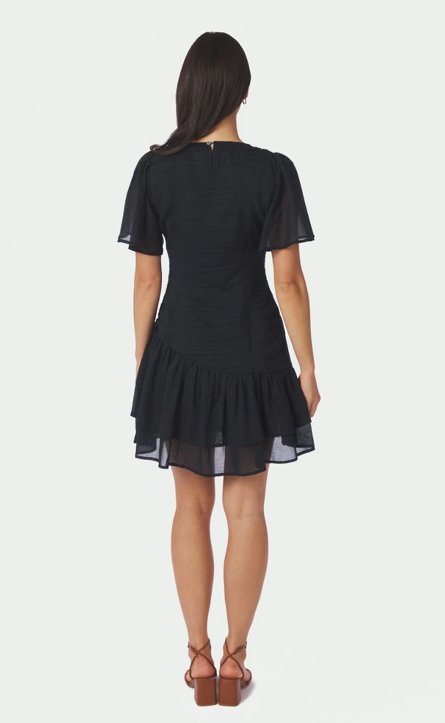 Neo Noir Kjole - Circle S Voile - Navy - Image 3