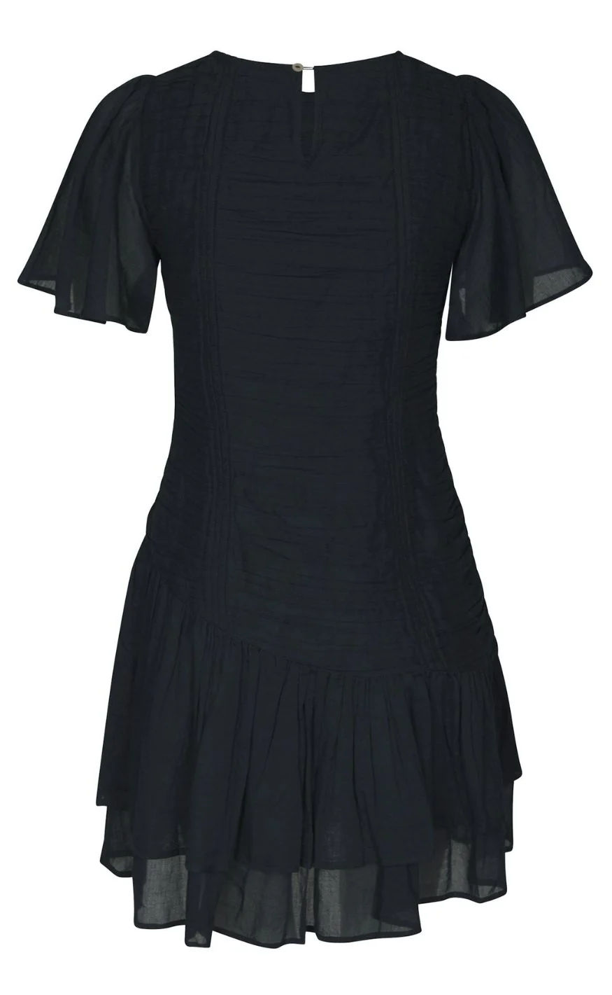 Neo Noir Kjole - Circle S Voile - Navy - Image 4