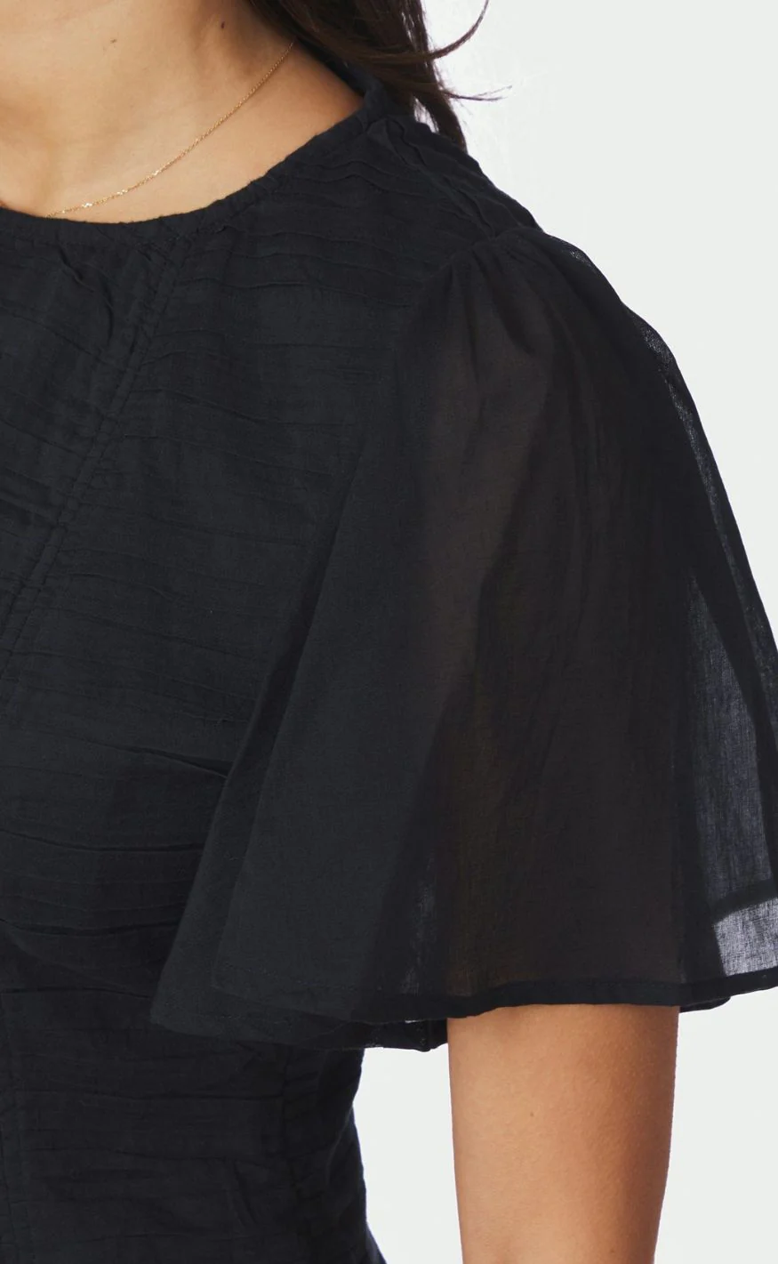 Neo Noir Kjole - Circle S Voile - Navy - Image 5