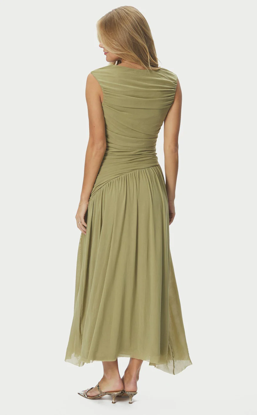 Neo Noir Kjole - Cludine Mesh - Sage Green - Image 7