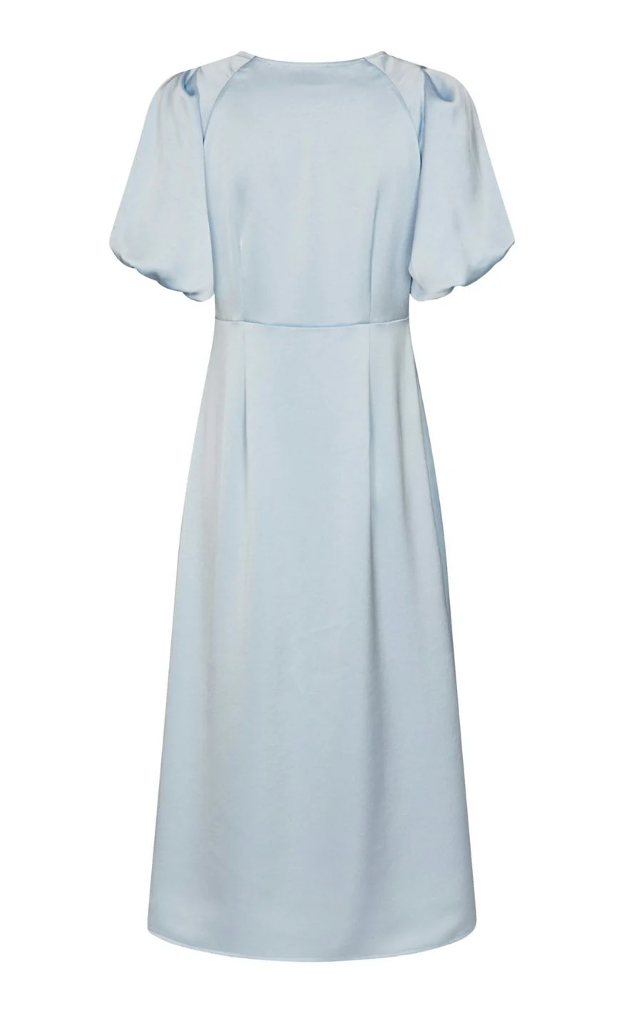 Neo Noir Kjole - Illana Heavy Sateen - Light Blue - Image 4