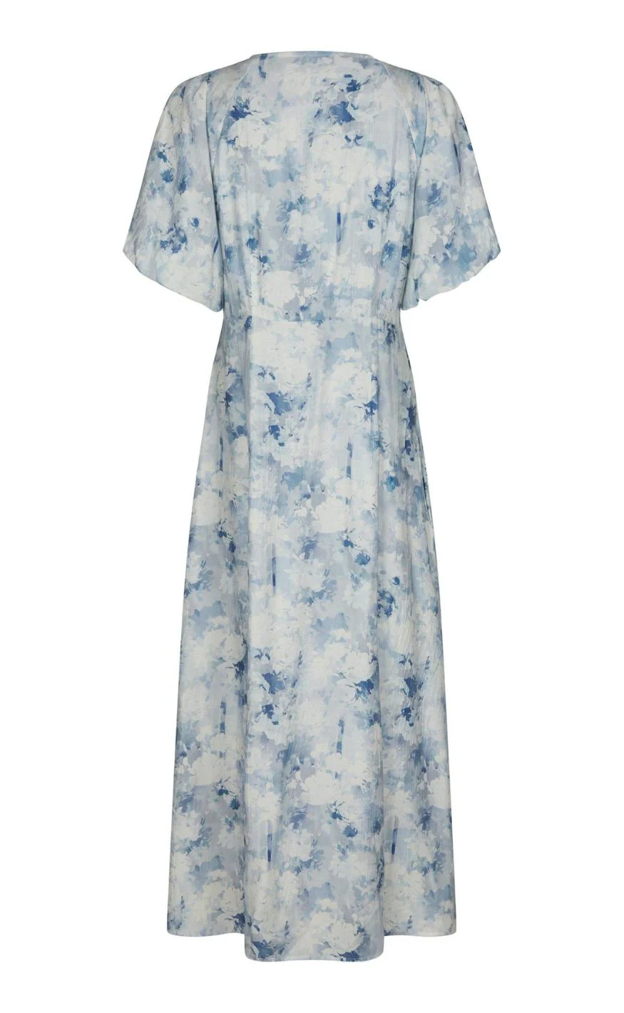 Neo Noir Kjole - Illana Floral - Blue - Image 3