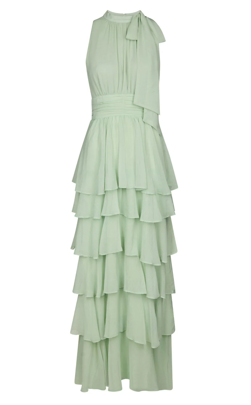 Neo Noir Kjole - Marli Solid - Light Green - Image 2