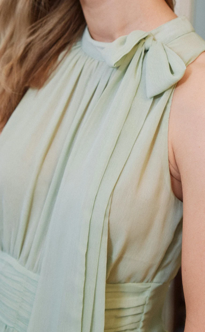 Neo Noir Kjole - Marli Solid - Light Green - Image 3