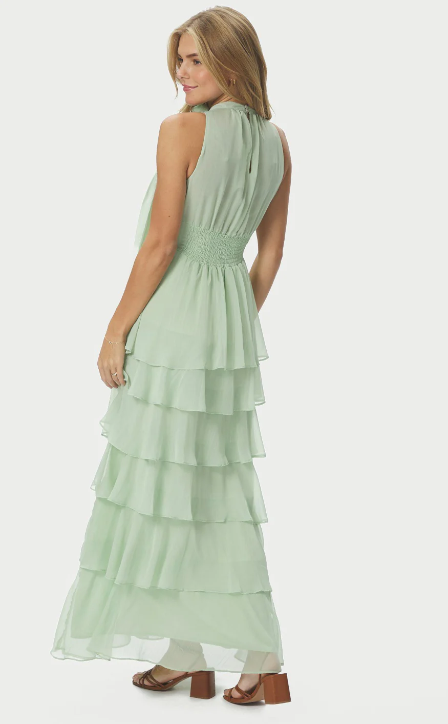Neo Noir Kjole - Marli Solid - Light Green - Image 5