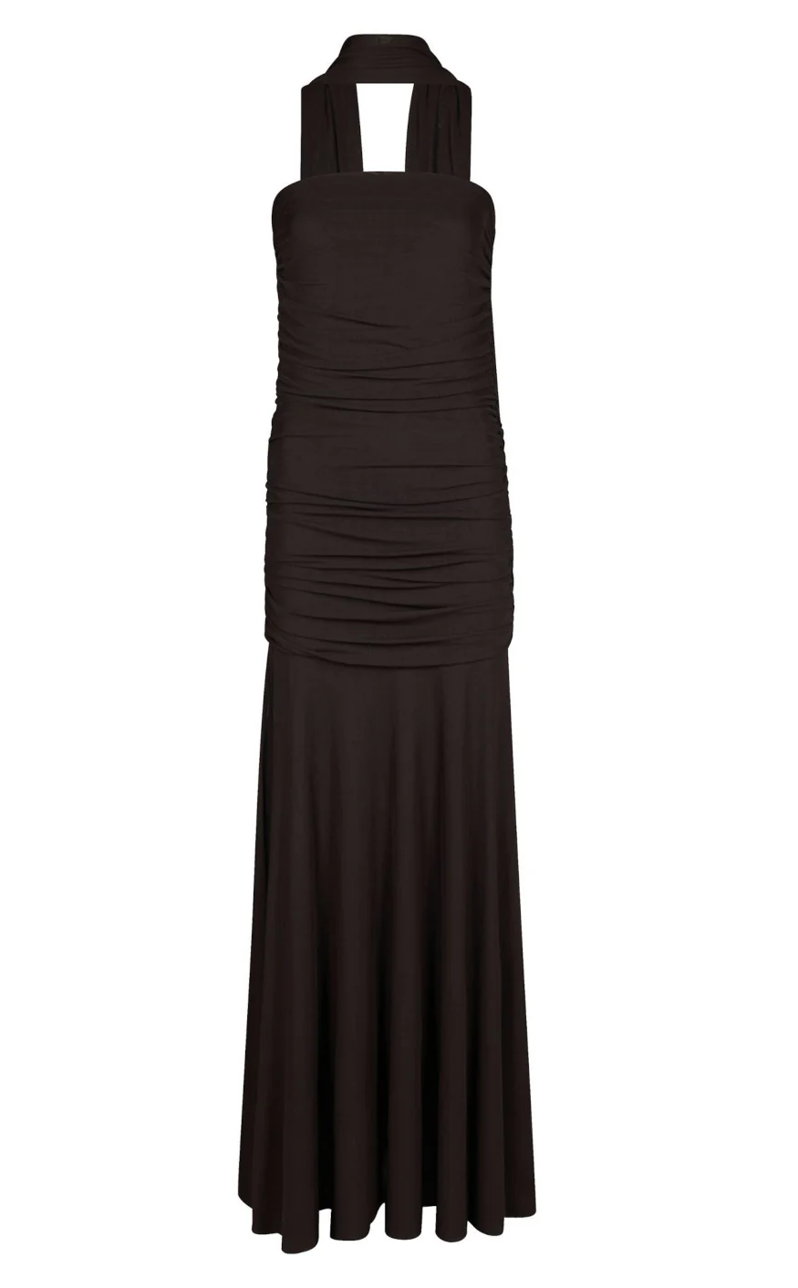Neo Noir Kjole - Misi Mesh - Brown - Image 2