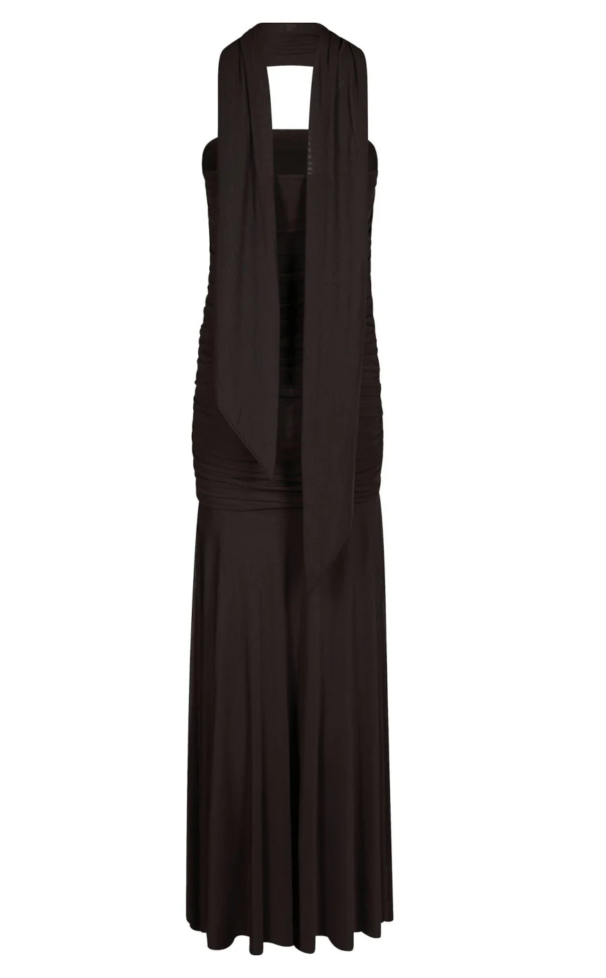Neo Noir Kjole - Misi Mesh - Brown - Image 4
