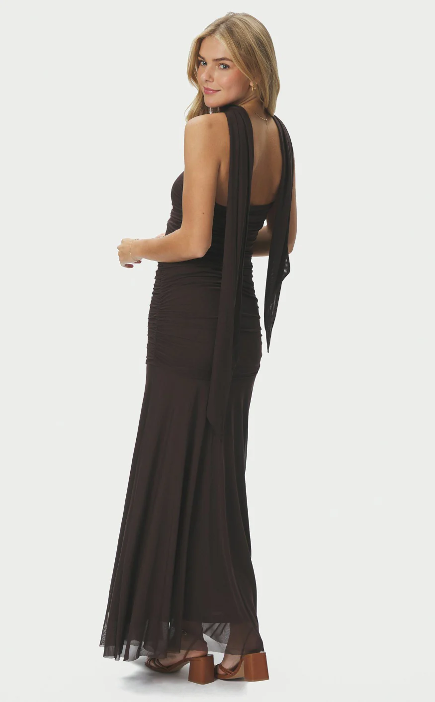 Neo Noir Kjole - Misi Mesh - Brown - Image 5