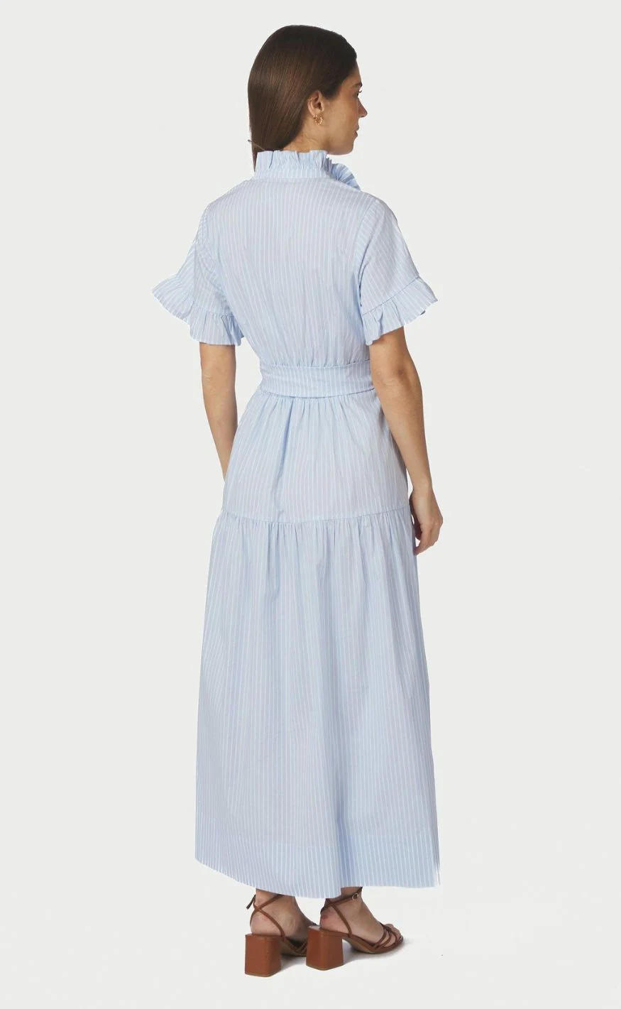 Neo Noir Kjole - Nellie Soft Stripe - Light Blue - Image 3