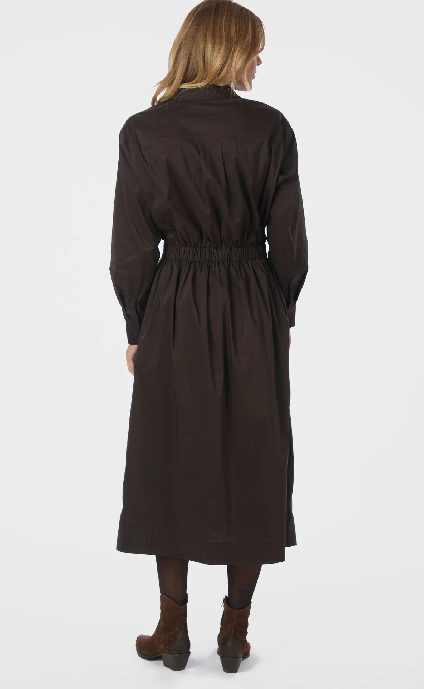 Neo Noir Kjole - Ottana - Chocolate Brown - Image 4