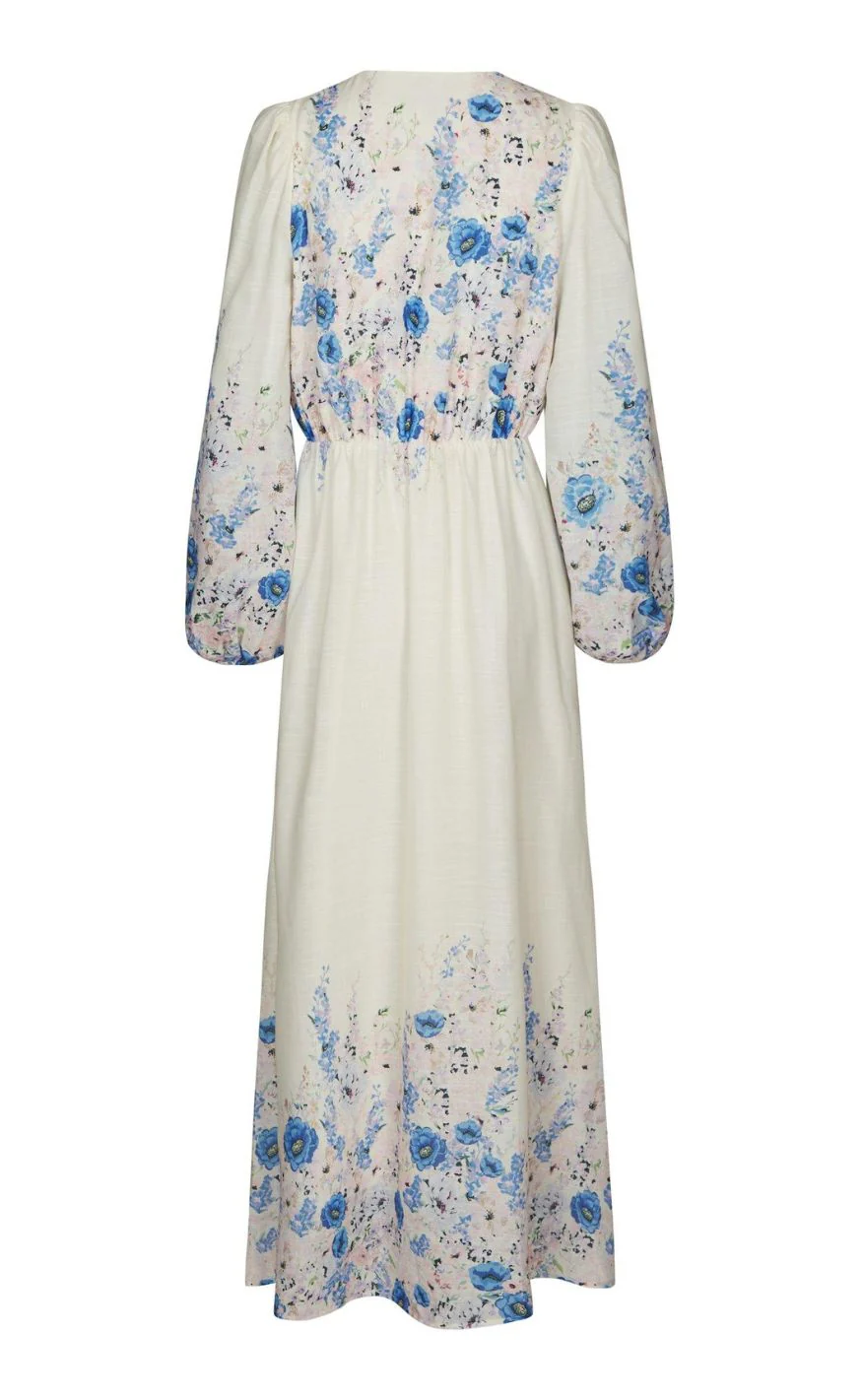 Neo Noir Kjole - Silfi Flower - Blue - Image 3