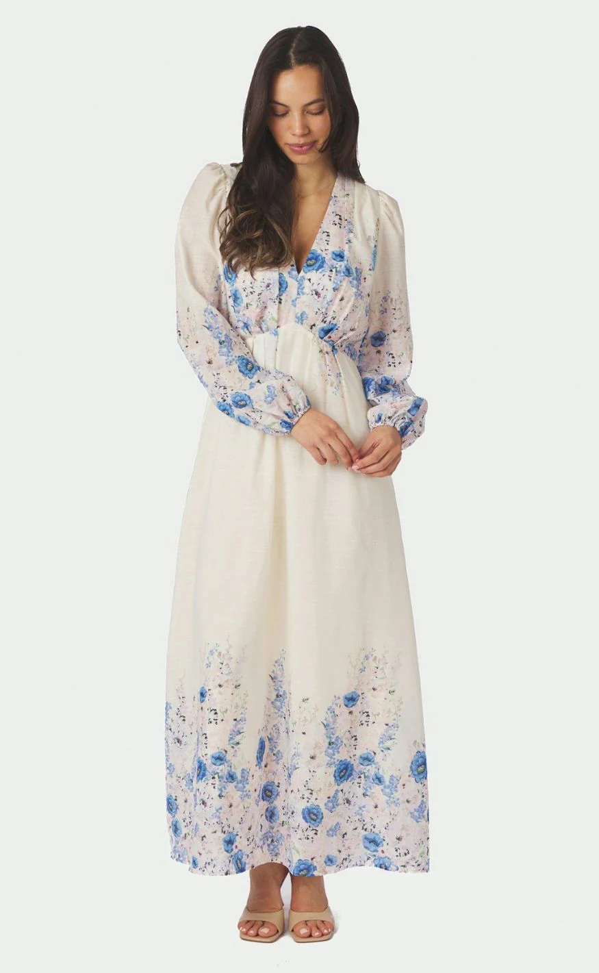 Neo Noir Kjole - Silfi Flower - Blue - Image 4