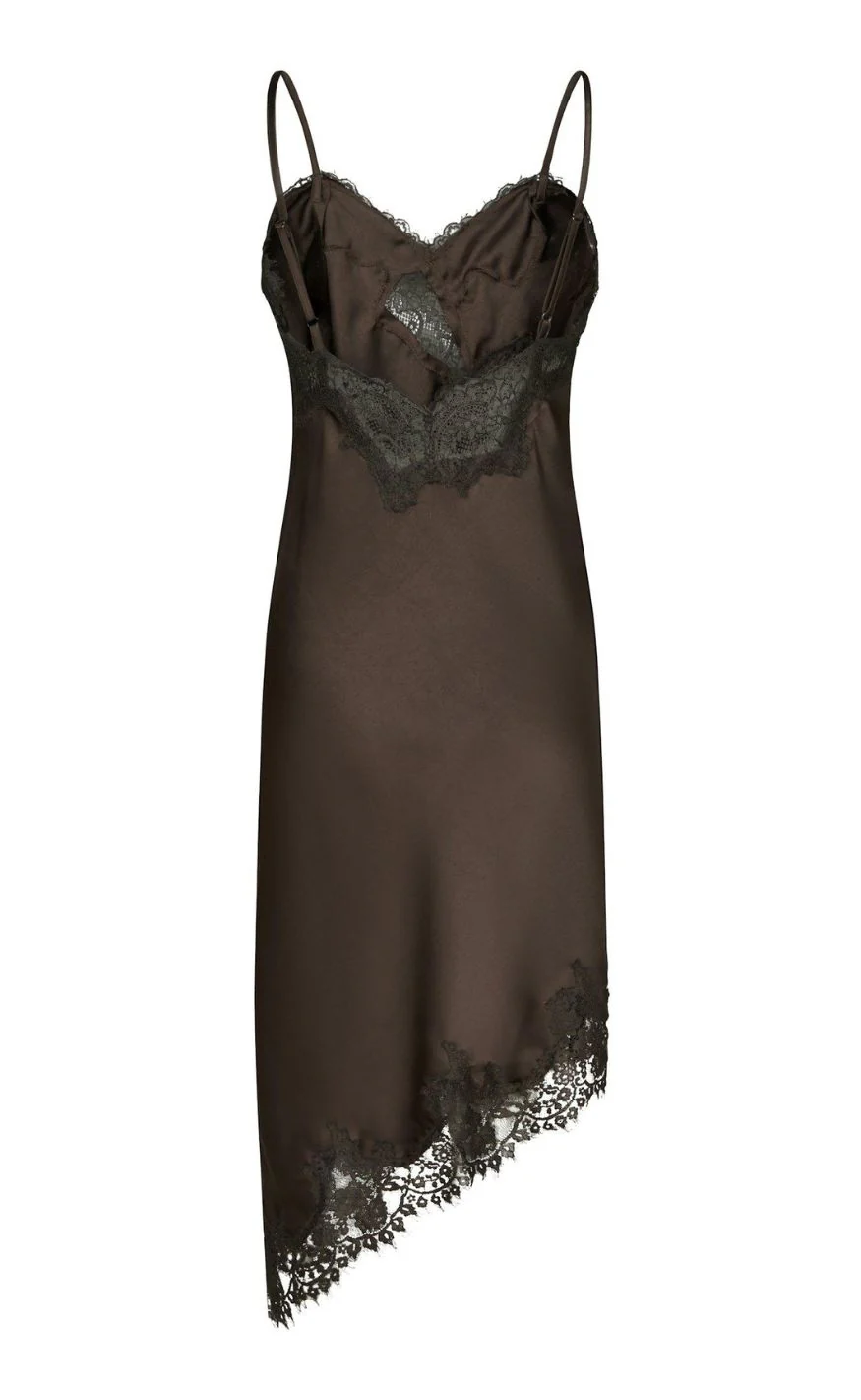 Neo Noir Kjole - Sorelle Lace - Dark Brown - Image 5