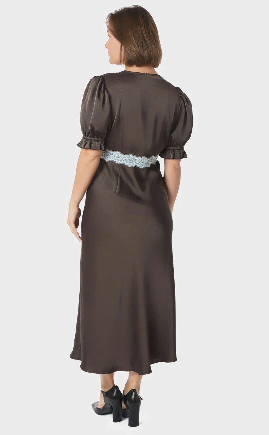 Neo Noir Kjole - Vipe Lace - Dark Brown - Image 5