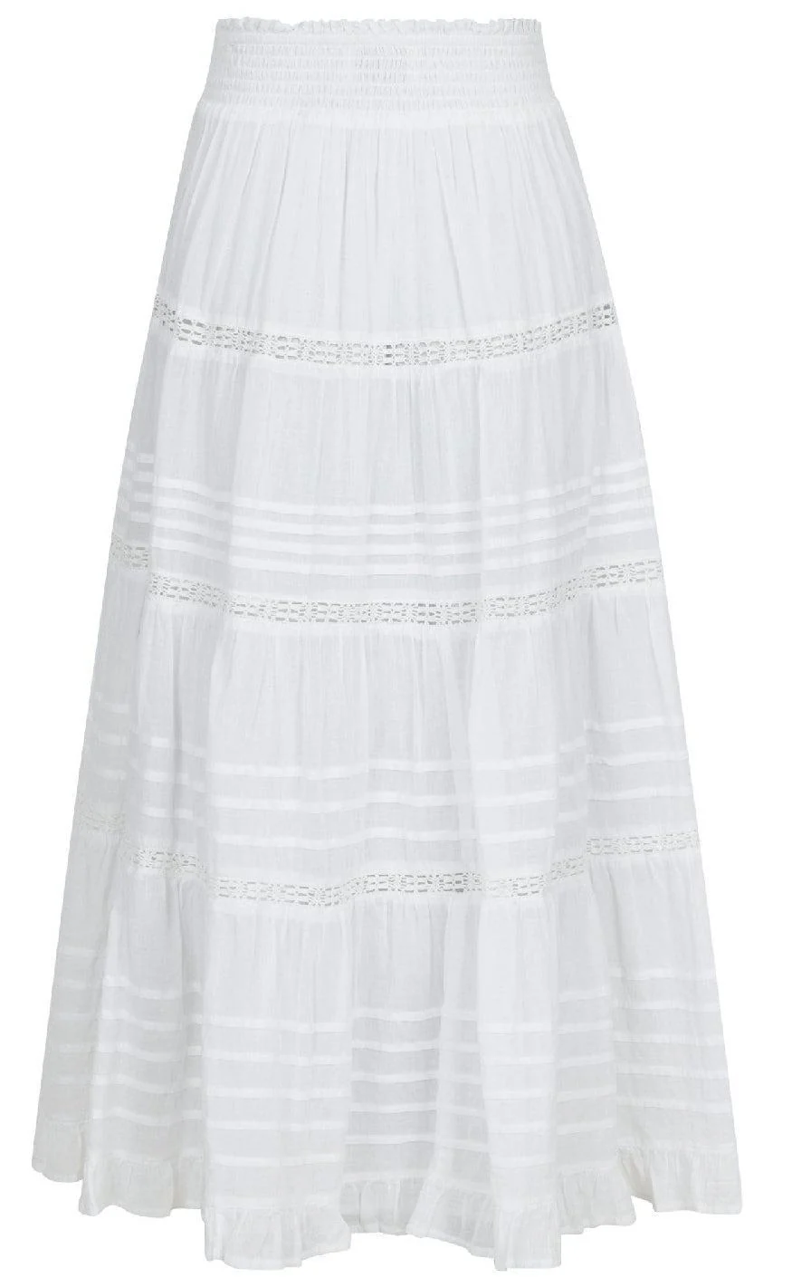 Neo Noir Nederdel - Felicia S Voile - White - Image 4