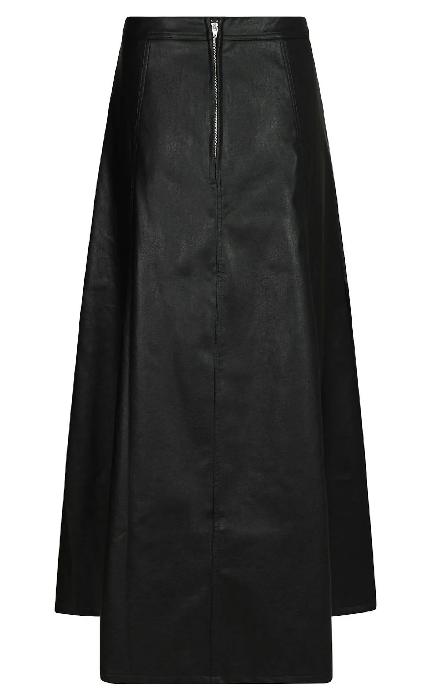 Neo Noir Nederdel - Raya Faux - Black - Image 5