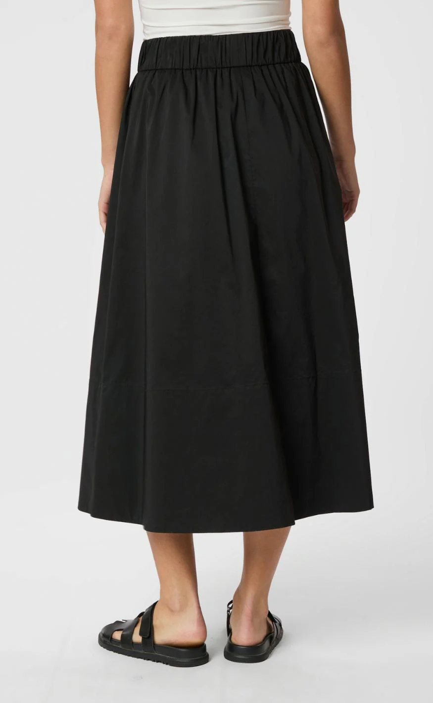 Neo Noir Nederdel - Yara Poplin - Black - Image 3