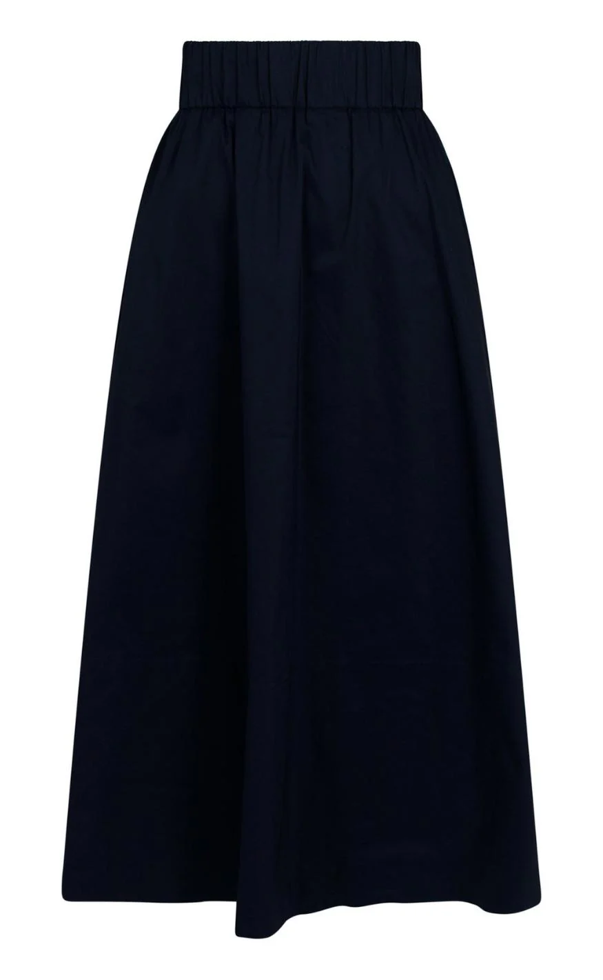 Neo Noir Nederdel - Yara Poplin - Black - Image 5