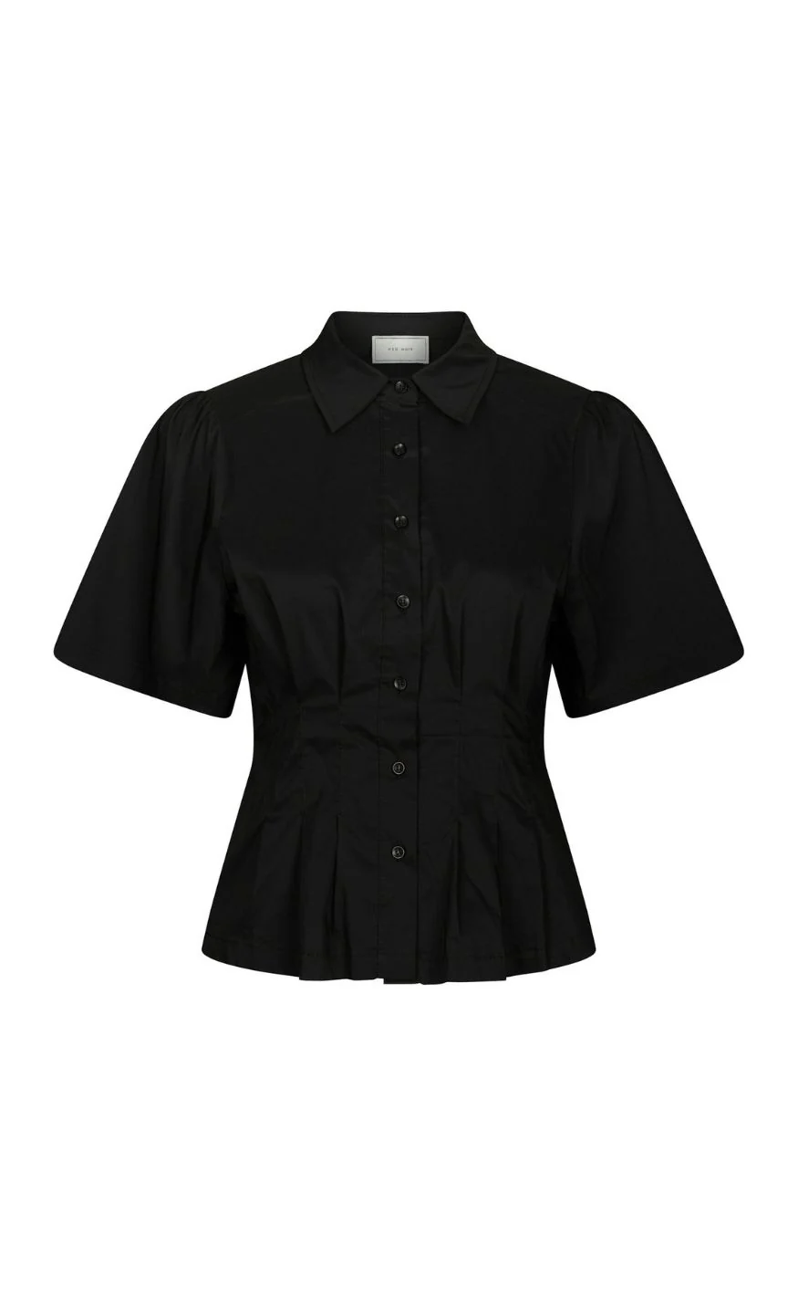 Neo Noir Skjorte - Balara Poplin - Black
