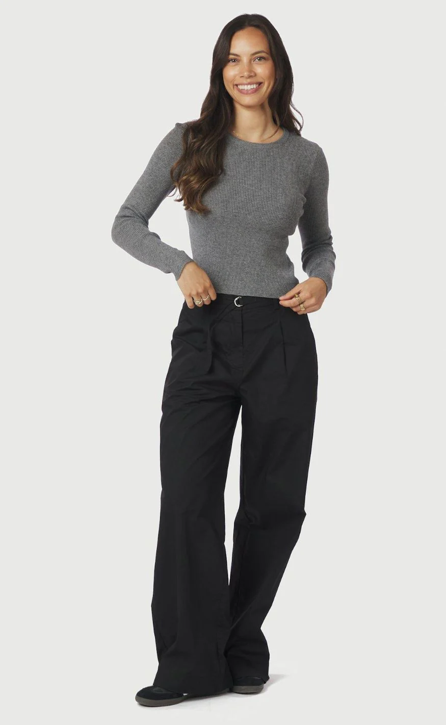 Neo Noir Bluse - Kirrera - Dark Grey Melange - Image 3
