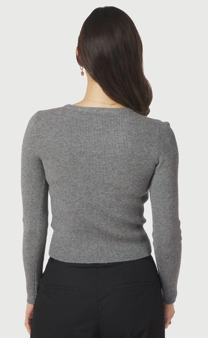 Neo Noir Bluse - Kirrera - Dark Grey Melange - Image 5
