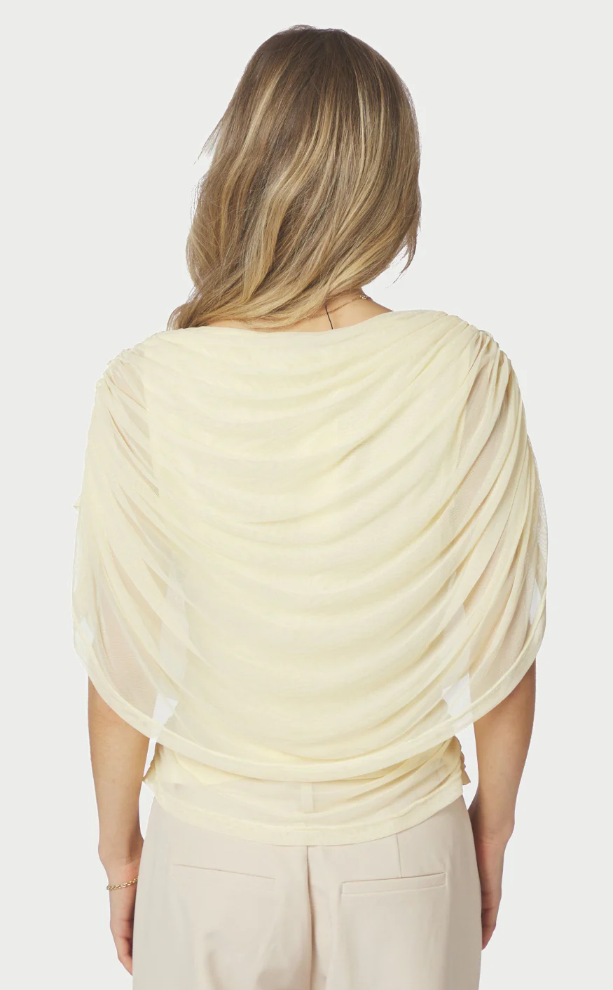 Neo Noir Top - Cottuna Drapy - Light Yellow - Image 5