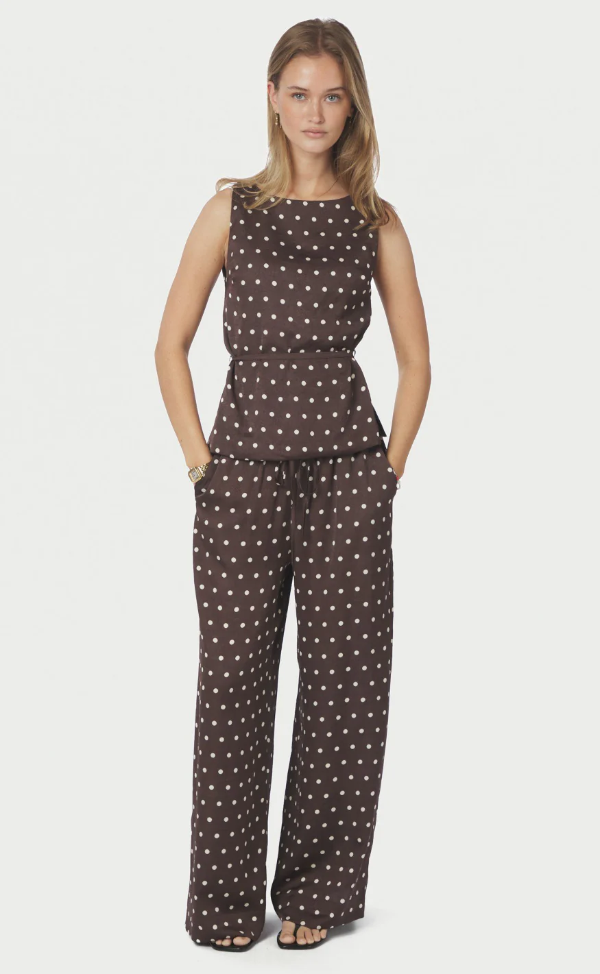 Neo Noir Top - Nassa Big Dot - Dark Brown - Image 2