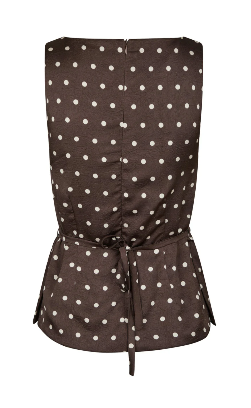 Neo Noir Top - Nassa Big Dot - Dark Brown - Image 5