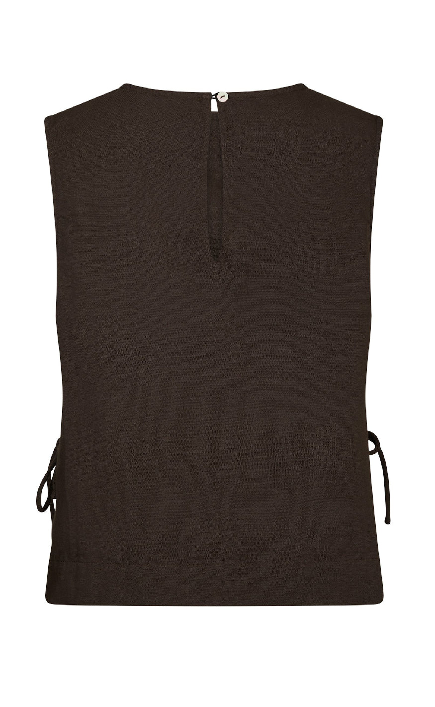 Neo Noir Top - Svetlana Linen - Dark Brown - Image 3