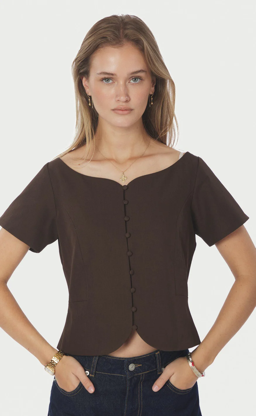 Neo Noir Top - Tango - Dark Brown - Image 2