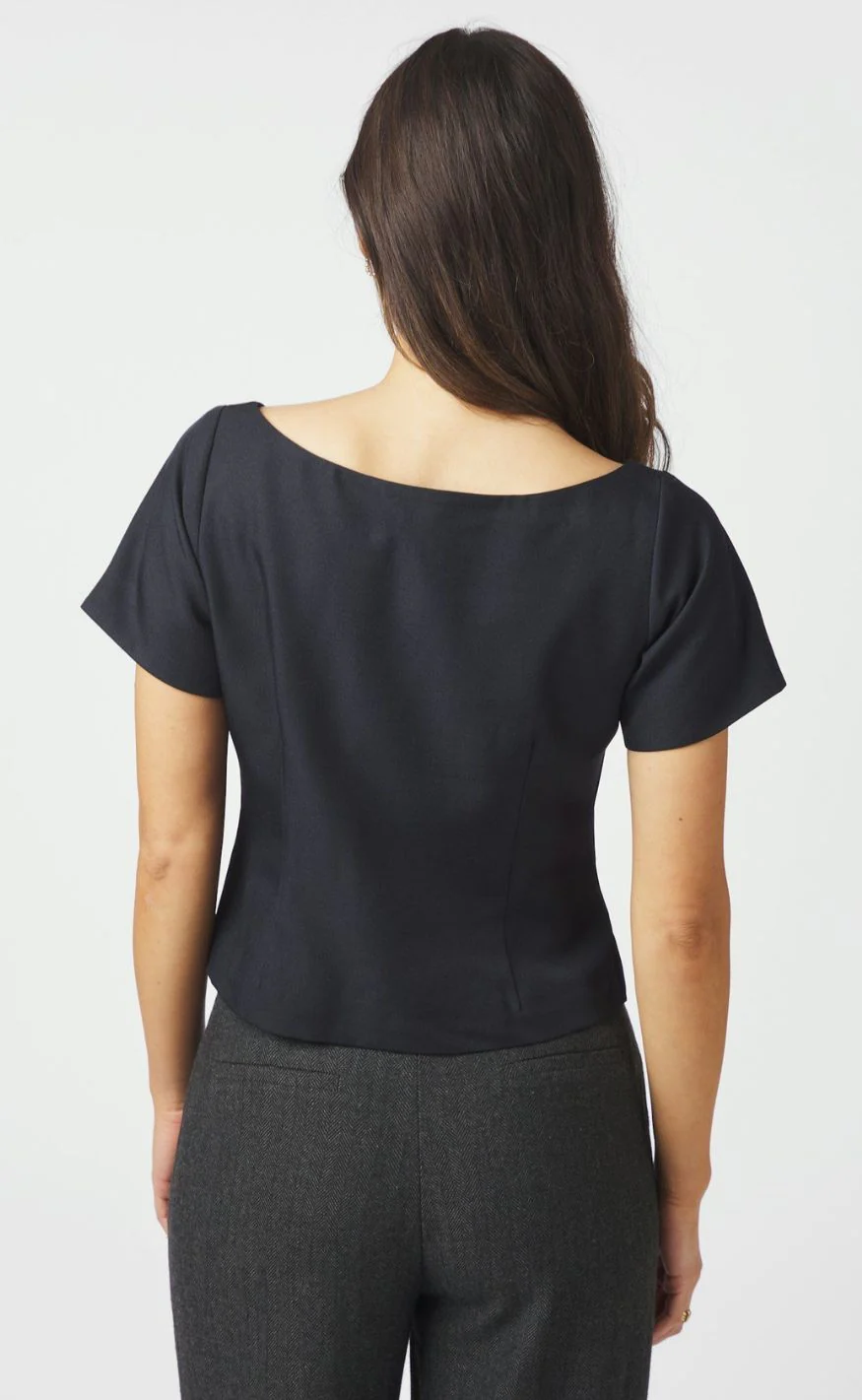 Neo Noir Top - Tango Structure - Dark Navy - Image 3