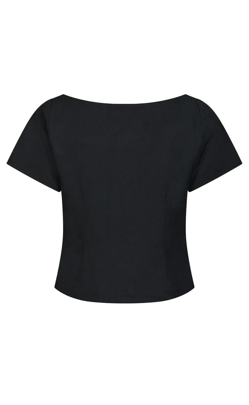 Neo Noir Top - Tango Structure - Dark Navy - Image 4