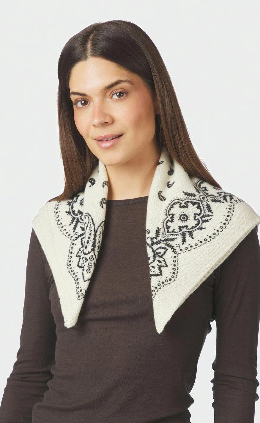 Neo Noir Tørklæde - Adelina Paisley - Off White - Image 2