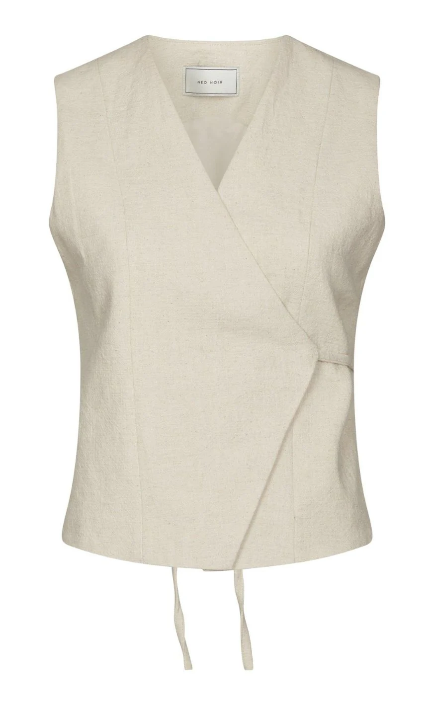 Neo Noir Vest - Samara Ramie - Natural