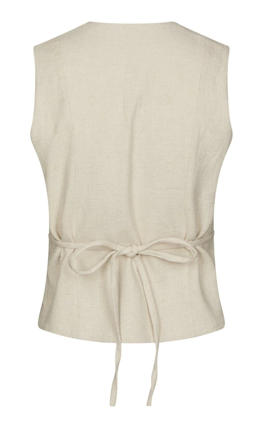 Neo Noir Vest - Samara Ramie - Natural - Image 3