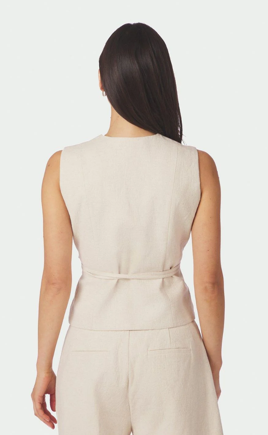 Neo Noir Vest - Samara Ramie - Natural - Image 4