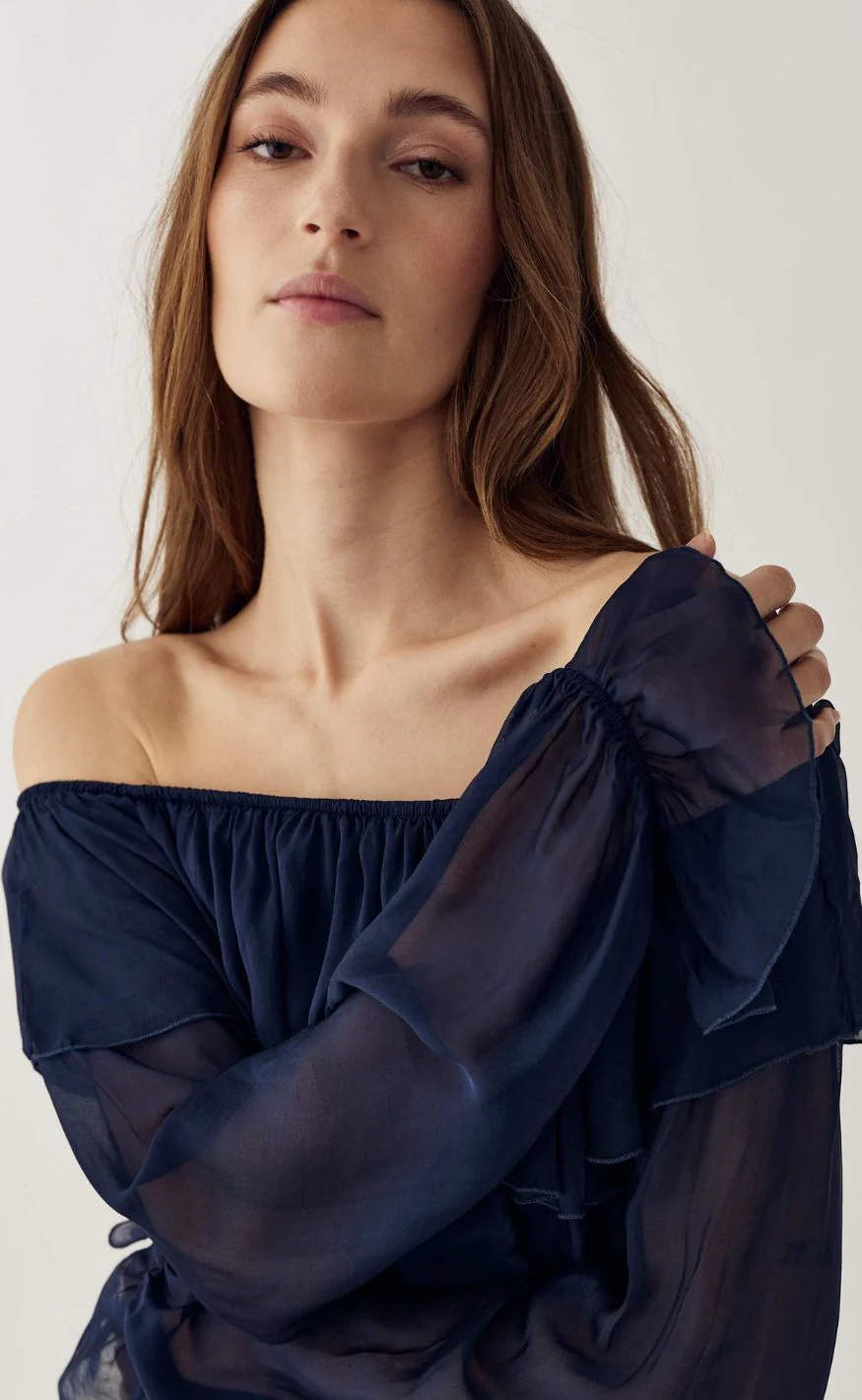 Noella Bluse - Margerie - Navy - Image 3