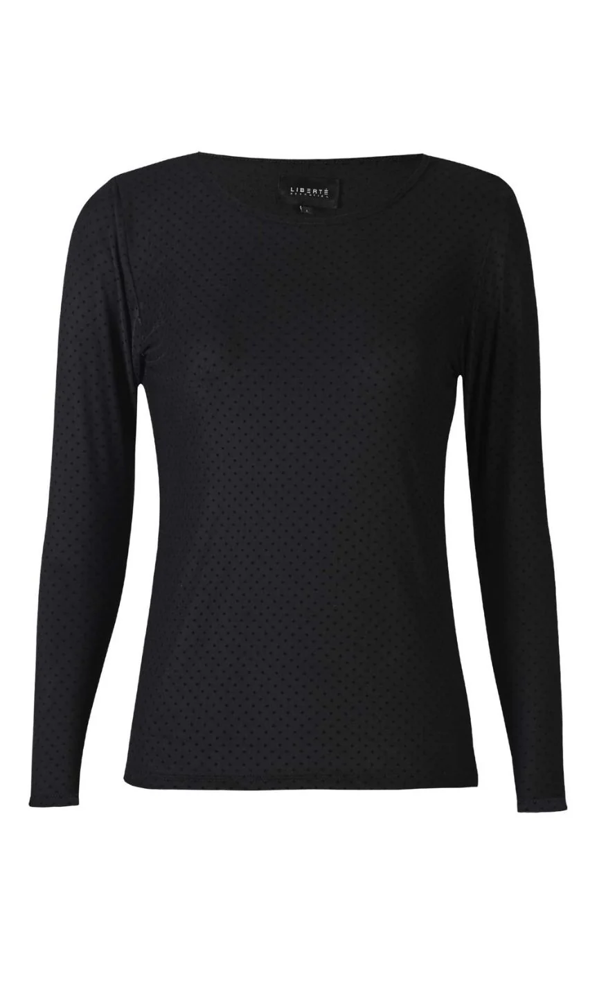 Liberté T-shirt - Mesh LS - Black - Image 2